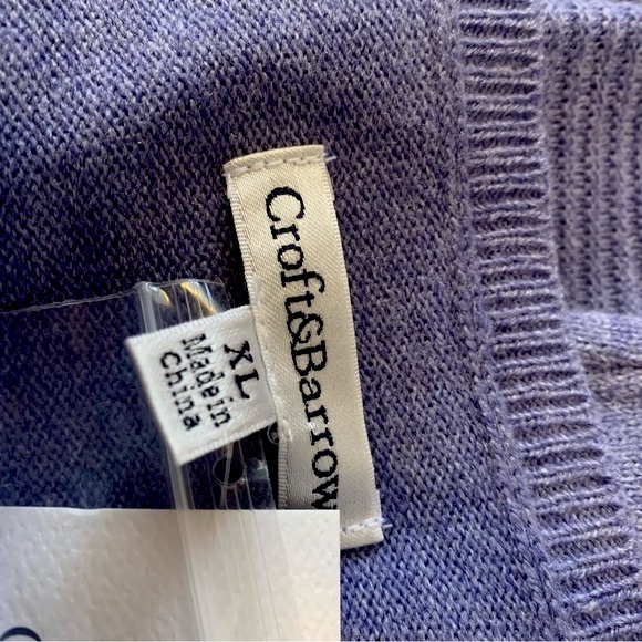 CROFT & BARROW. NWT. Long sleeve rayon top. Size XL. Bleached denim blue… - Picture 4 of 9